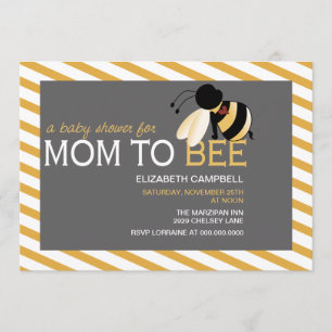 Mom-to-BEE Baby Shower Invitation - honeycomb
