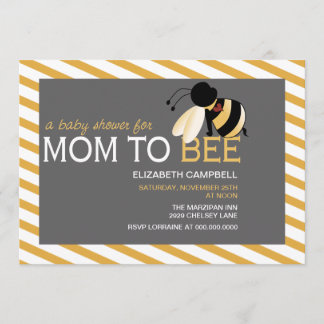 Mom-to-BEE Baby Shower Invitation - honeycomb