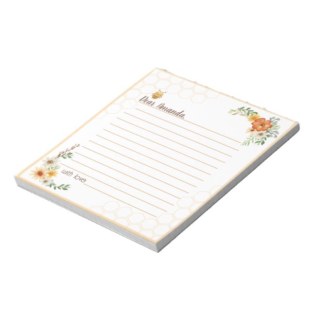 Mom to bee Baby to bee Time Capsule Notepad (Rotated)