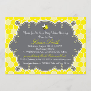 Mom to Bee, Honey Hive Baby Shower Invitation