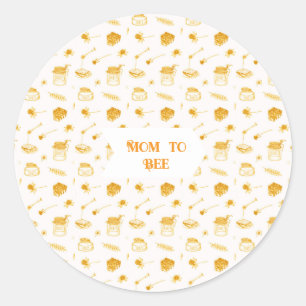 Mom to Bee Honey Themed Classic Round Sticker
