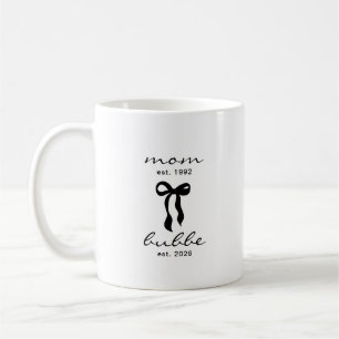 Mom to Bubbe Est Mug with Bow