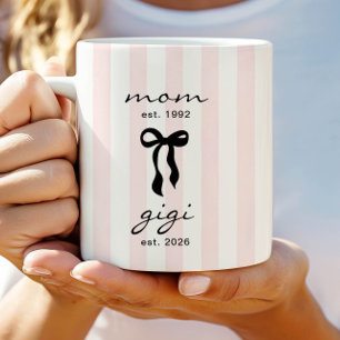 Mom to Gigi Est Mug with Bow