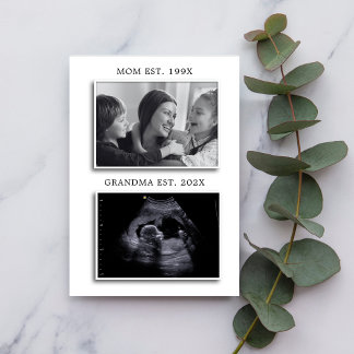 Mom to Grandma Est Pregnancy Announcement Sonogram