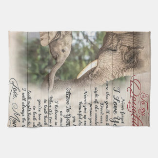 Mom To My Daughter Letter, Girl Birthday Gift Kitchen Towel