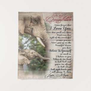 Mom To My Daughter Letter, Girl Birthday Gift Tapestry