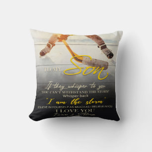 Mom To my Son Gift, Son Birthday Gift Idea Throw Pillow