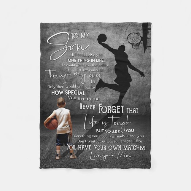 Mom  To My Son If I Could Fleece Blanket (Front)