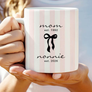 Mom to Nonnie Est Mug with Bow