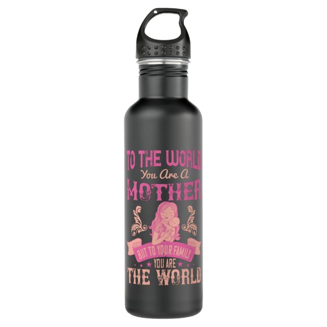 Mom -To the world you are a mother 710 Ml Water Bottle (Front)