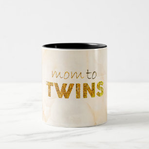 Mom to Twins  Two-Tone Coffee Mug