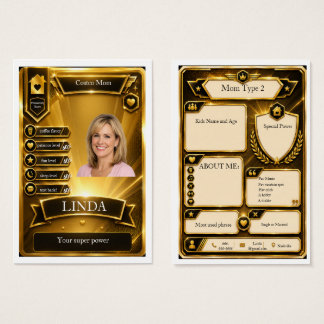 Mom Trading Card in Glamour Gold Glaze