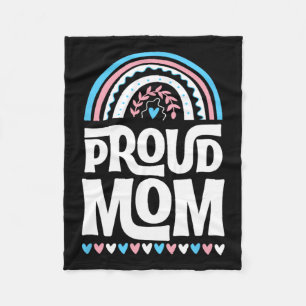Mom Transgender Pride Flag Mothers Day Bohemian Fleece Blanket