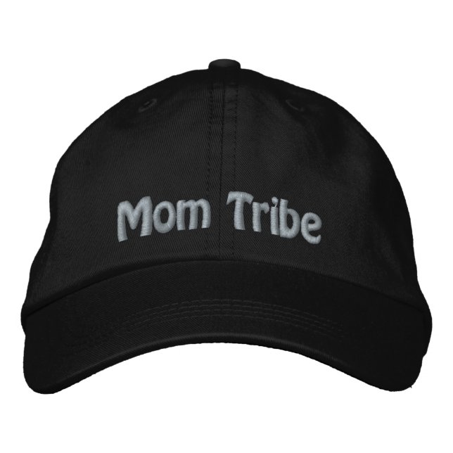 Mom Tribe Embroidered Basic Adjustable Cap (Front)