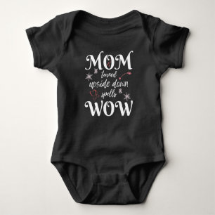 MOM Turned Upside Down Spells WOW Mother's Day Baby Bodysuit