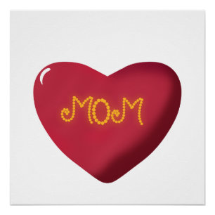 Mom Typography Design, Cute Mother Quote Text Art, Poster