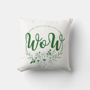 MOM upside down spells WOW! Throw Pillow