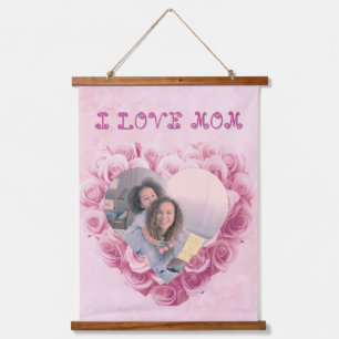 Mom valentine photo hanging tapestry