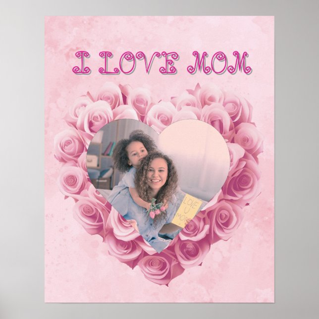 Mom valentine photo matte poster (Front)