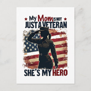 Mom Veteran Hero Patriotic Mothers Day Holiday Postcard