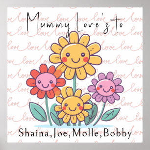 Mom We Love You Best Mother Gift Poster