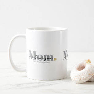 Mom We Love You Black Script Coffee Mug