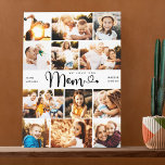 Mom We Love you Hearts Modern Photo Collage Canvas Print<br><div class="desc">We love you Mom! Cute,  modern custom family photo collage canvas print to show your mother how much she's loved. We adore this hand lettered script design with heart flourishes,  making this a heartfelt keepsake gift. Personalize with 12 favourite pictures along with your personal message and names.</div>