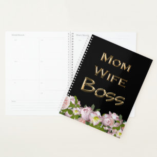 Mom Wife Boss Floral Planner