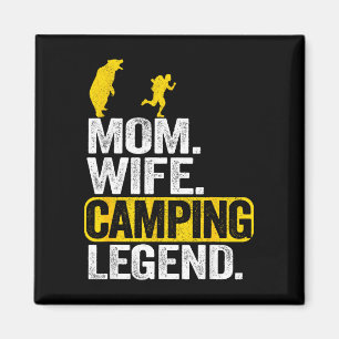 Mom wife camping legend rv camper outdoor women magnet