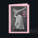 MOM WIFE TAKE A BOW VINTAGE BIRTHDAY PINK CARD<br><div class="desc">This “Take a Bow” card is the perfect way to let your Mom (or wife) know how important she is to your family. The sample is set up for Mother’s Day, but it can easily be edited for a birthday, graduation, a new job, etc. The image was created from an...</div>