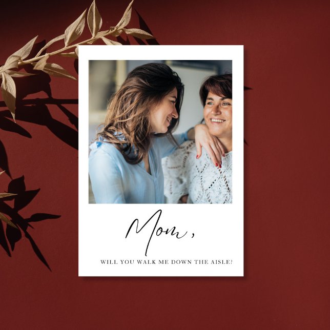 Mom Will You Walk Me Down The Aisle Mother Bride Postcard (Creator Uploaded)