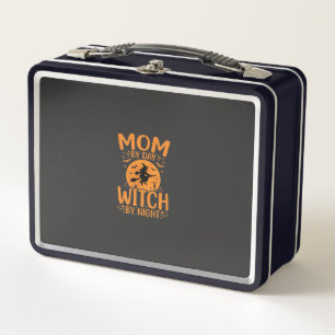 Mom Witch Halloween Design Metal Lunch Box
