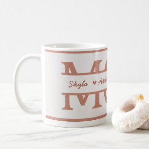 MOM with 4 kids names Mothers Day Coffee Mug