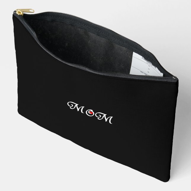 Mom with a Red Heart Accessory Pouch (Open)
