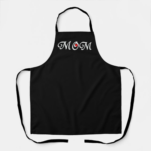 Mom with a Red Heart Apron (Front)