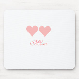 Mom with pink hearts mousepad