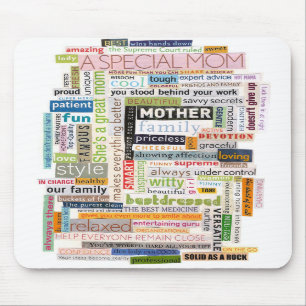 Mom Word Collage Mousepad