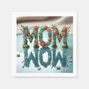 Mom Wow Ornate Floral Napkin