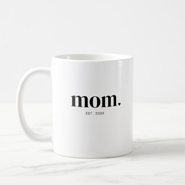 Mom Year Established Coffee Mug (Left)