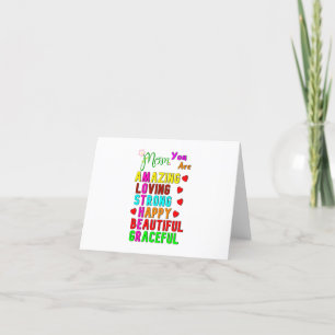 Mom You Are Amazing Love Best Gifts On Mothers Day Thank You Card