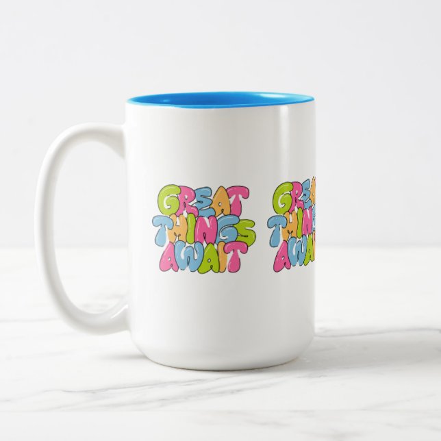 "Mom, You Are Her Wings" Two-Tone Mug – Beautiful  (Left)