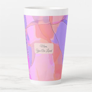 Mom, You Are Loved Abstract Pastel Latte Mug