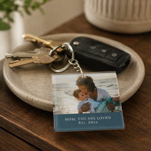 'Mom, You Are Loved' Birthday Gift Mother's Day Keychain