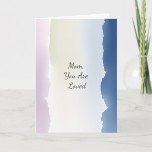 Mom You Are Loved Pastel Colour‑Block Card