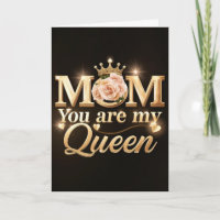 Mom You Are My Queen Gold Typography Design | Luxu