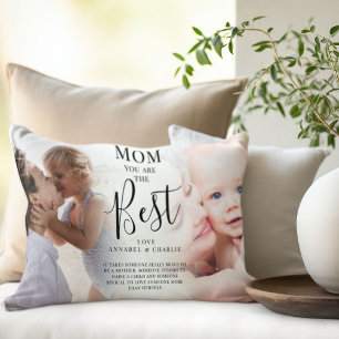 'MOM' you are the Best Photos Name & Quote Accent Pillow