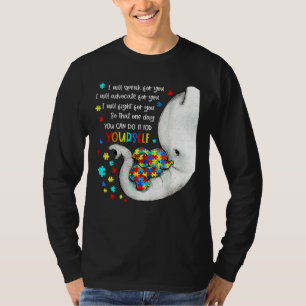 Mom You Elephant I Will Child For Autism Awareness T-Shirt