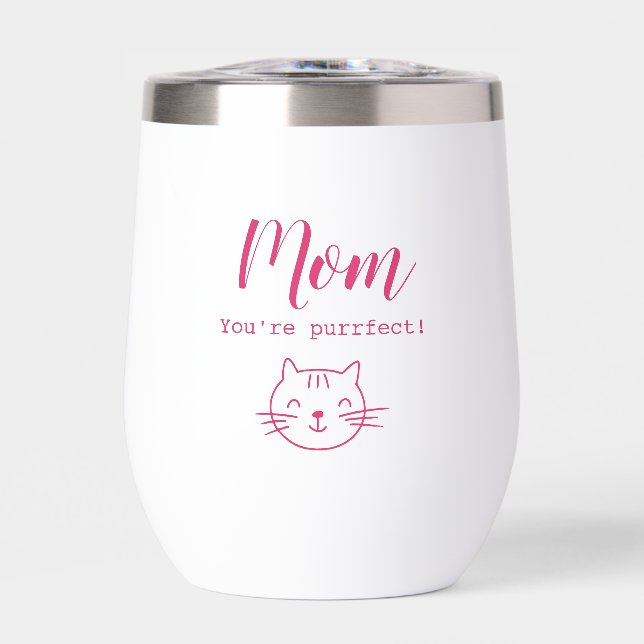 "Mom, you're purrfect" funny cute cat lover's  (Front)