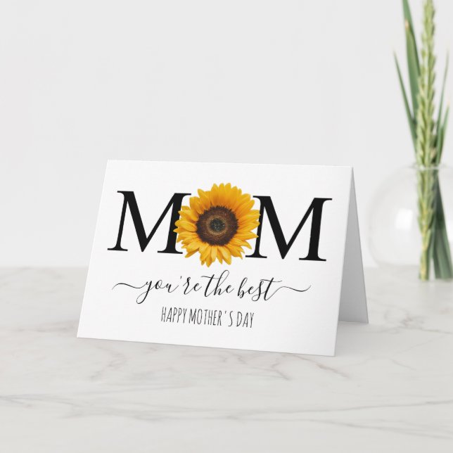 Mom You're The Best Mothers Day Personalized  Card (Front)
