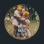 "Mom You're The Best" Personalized Photo Round Clock<br><div class="desc">Add your photo and message for Mom to this beautiful design for a perfect gift for Mother's Day, Christmas, Birthday, etc.</div>